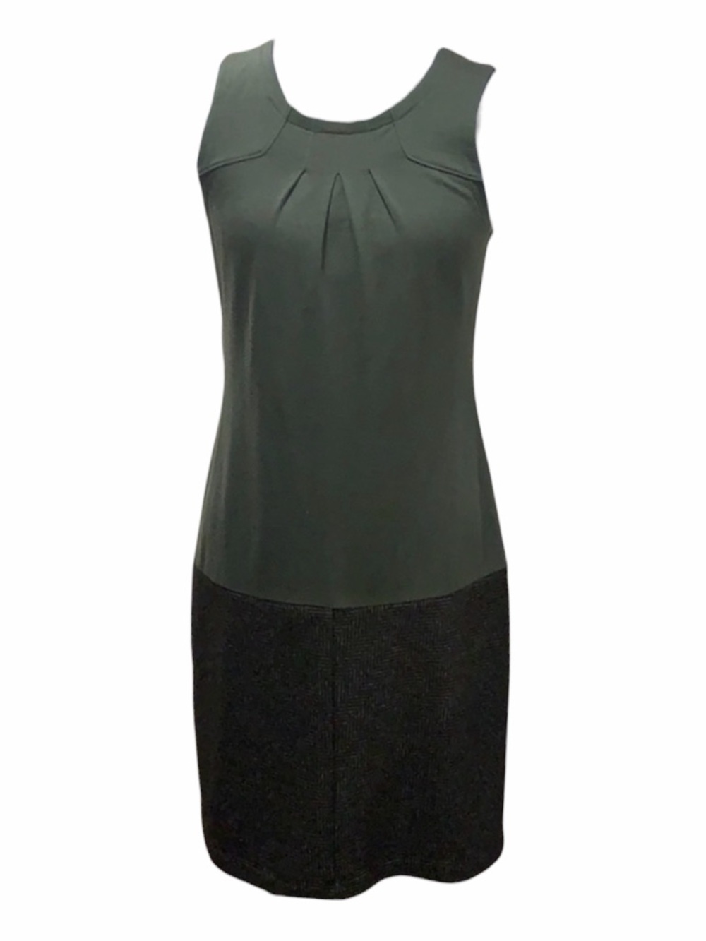 Ibex Sierra Vista Sleeveless Green and Grey Sheath Dress